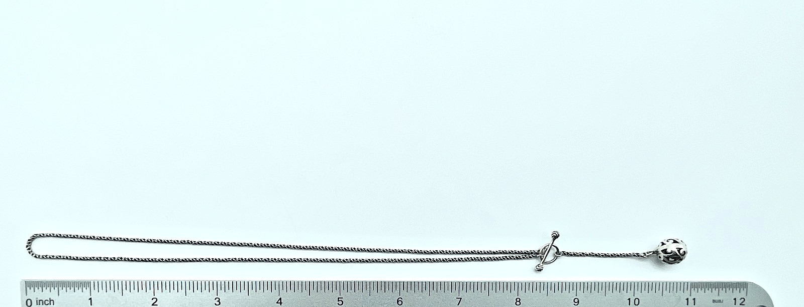 Vtg Silpada Sterling, Simple Delight, Filigree Ball Lariat Toggle Necklace N1619