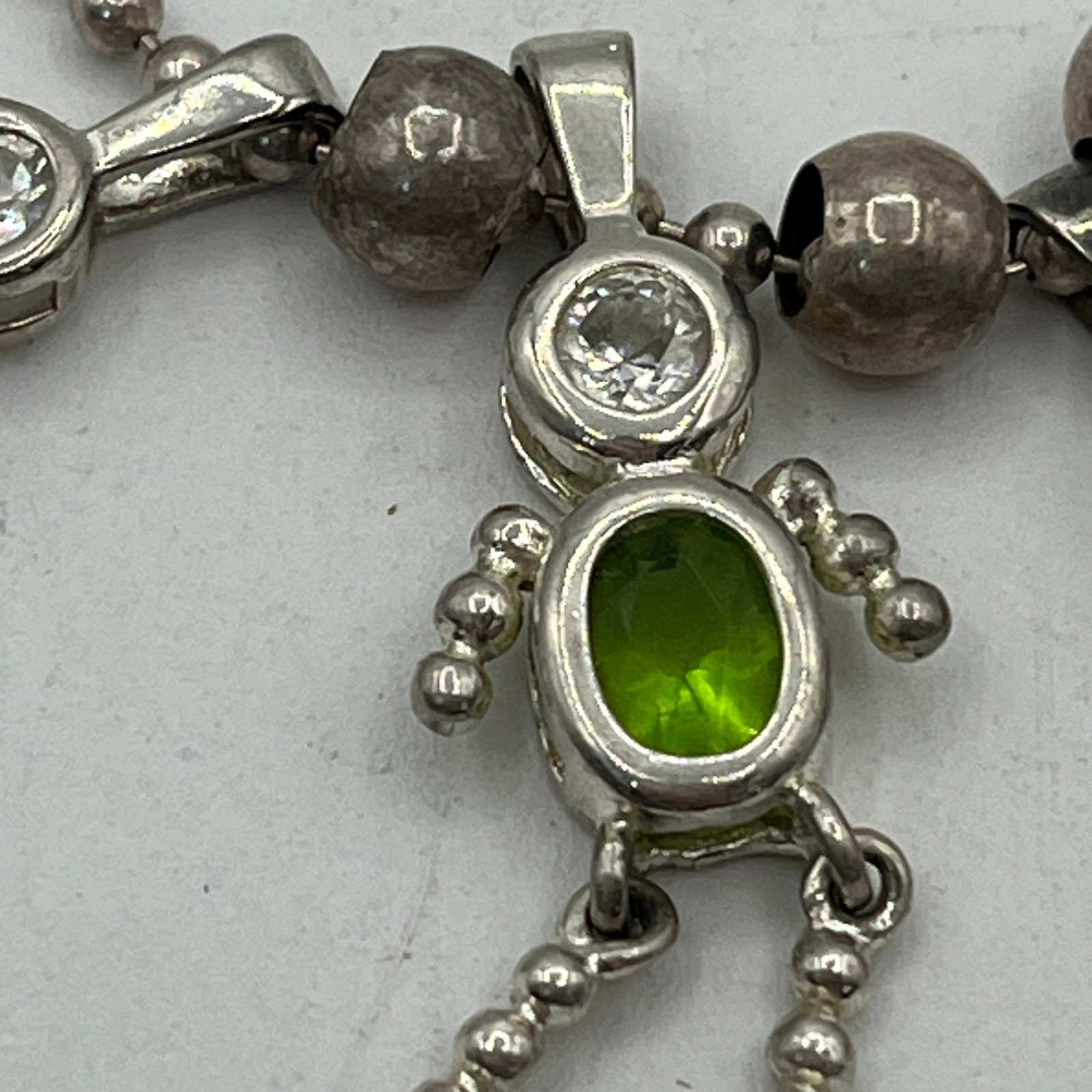 Silver 925 Ball Bead Chain Birthstone Kids Charm Pendants Aug Feb. Dec Necklace