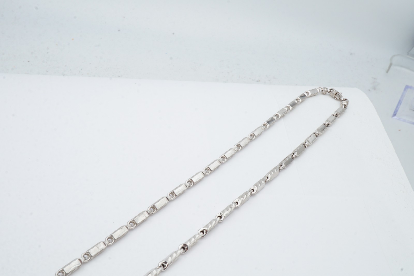 Sterling Silver 925 Bar Link Necklace 30″ 3.7mm