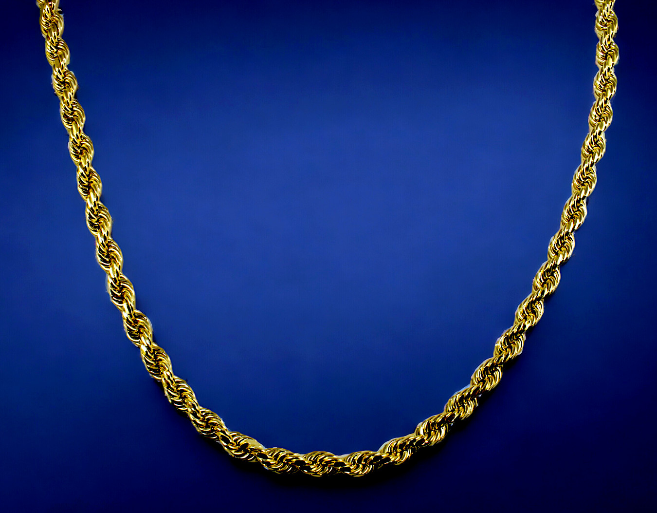 10K Yellow Gold 2mm-10mm Rope Chain Necklace Diamond Cut All Sizes Real