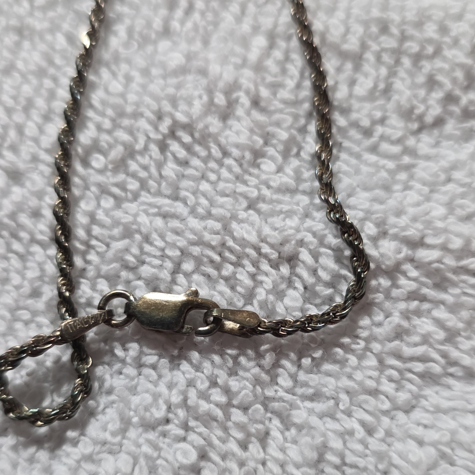 GM Silver Pendant Necklace. Amethyst Garnet Peridot Asymmetrical 18 in Rope