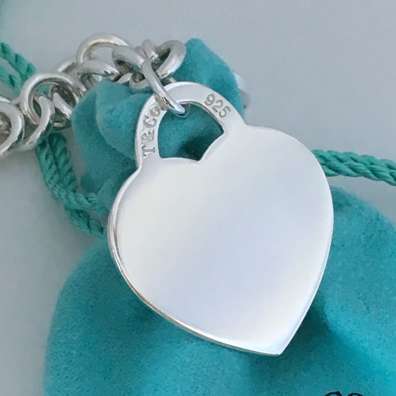 18″ RARE Return to Tiffany & Co Extra Large Jumbo Heart Tag Toggle Necklace