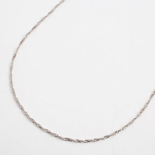 Pt999 Solid Platinum 2.2g 0.9mm Singapore Chain Necklace 20″ Japan Mint Hallmark