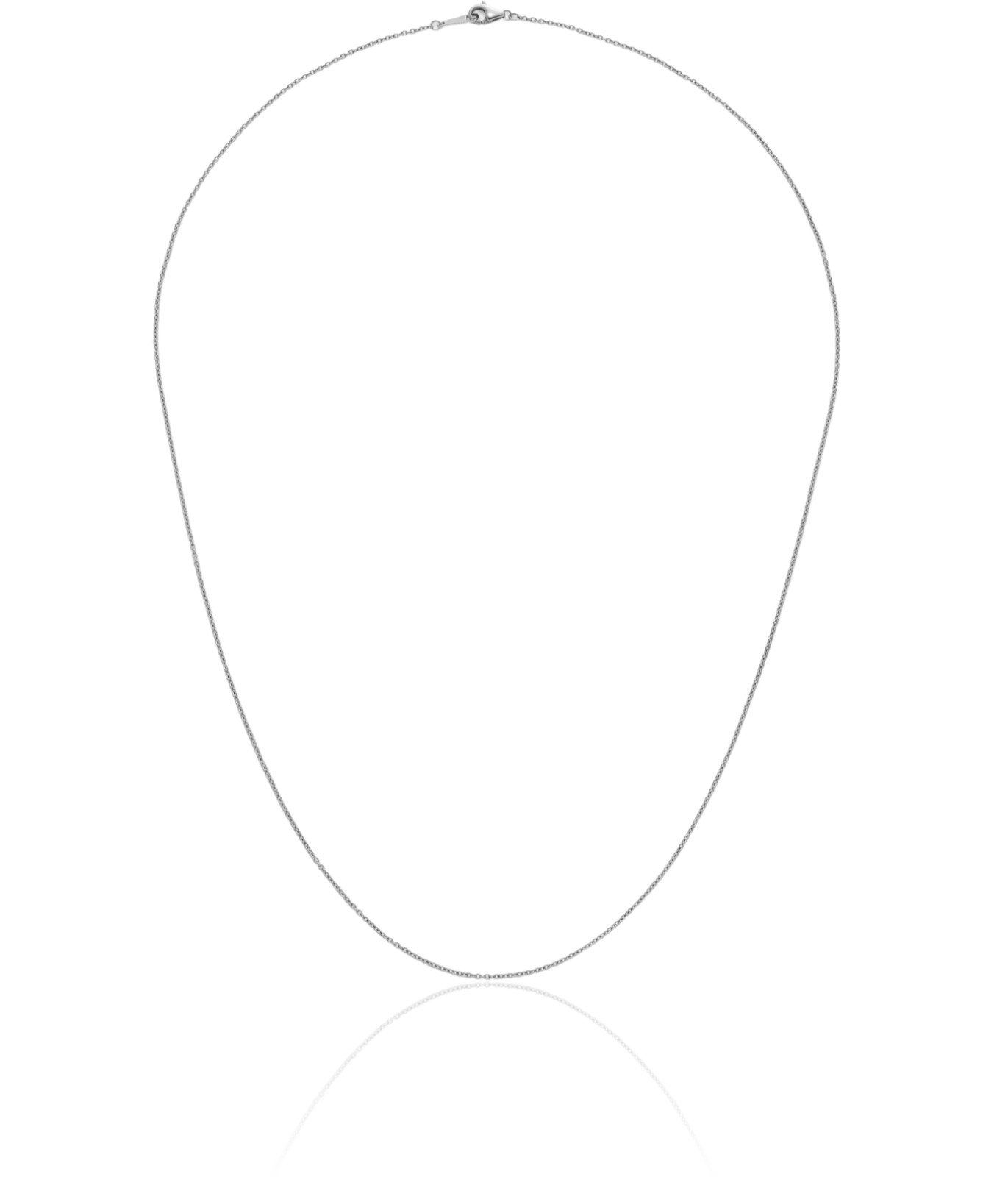 Platinum 1.3mm Dainty Link Cable Chain Necklace Polished for Women