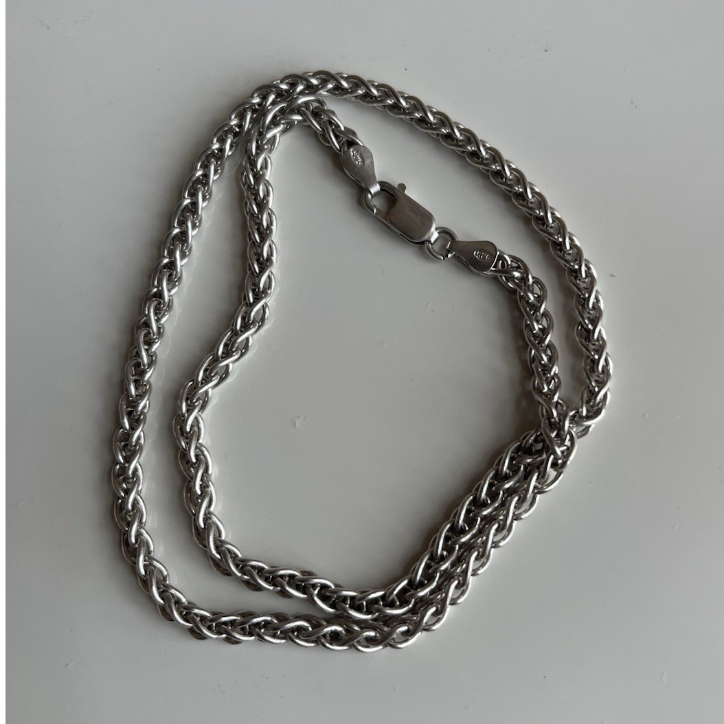 925 Silver Curb Chain Necklace Lobster Clasp No Stone Metal Silver Color