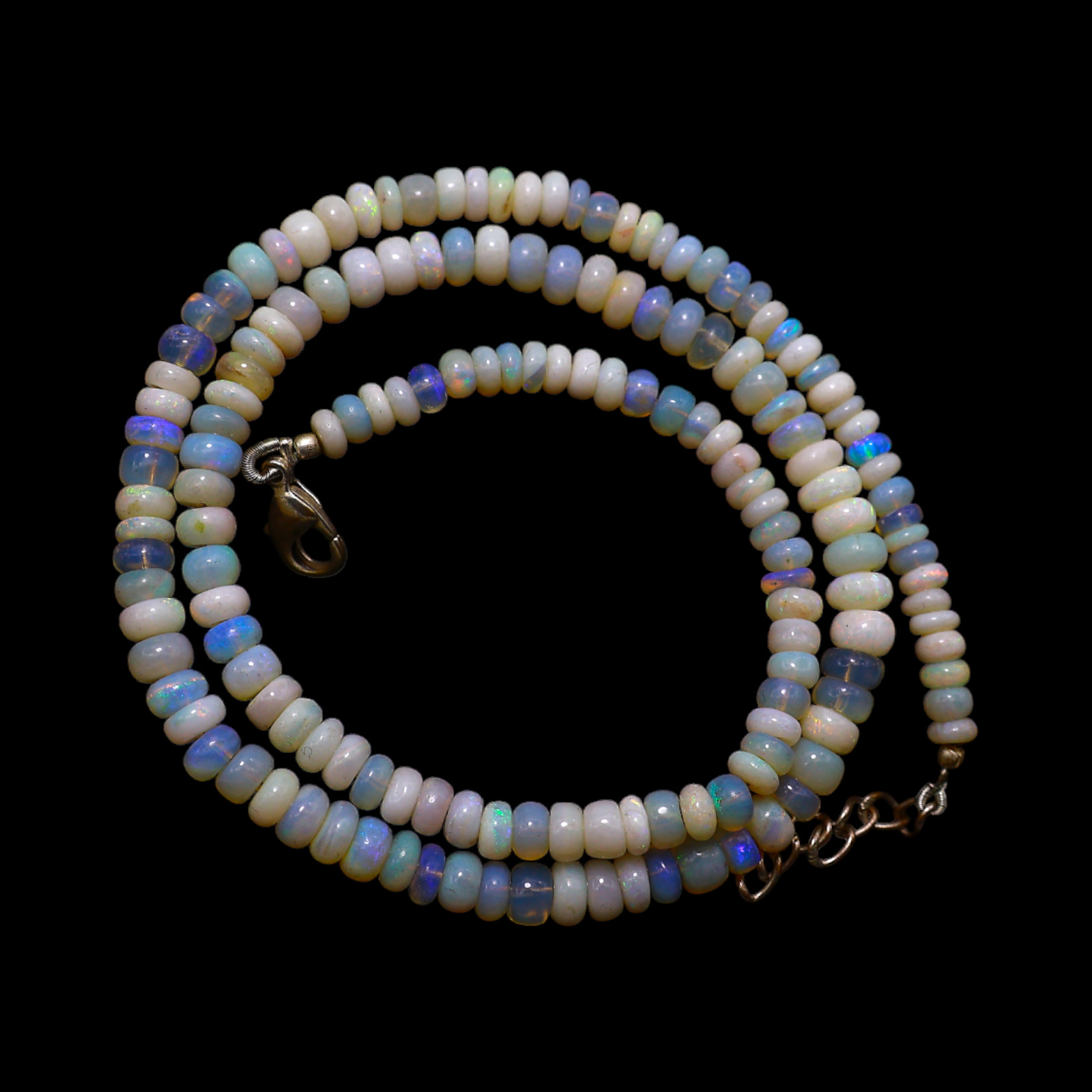 Rondelle Smooth Fire Opal Beaded Not Applicable Trendy Ethnic Necklace Jewelry