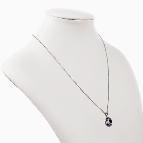 Pt999 Solid Platinum 1/25oz Tuvalu Horse Coin Pendant SV925 Cut Ball Chain 19.5″