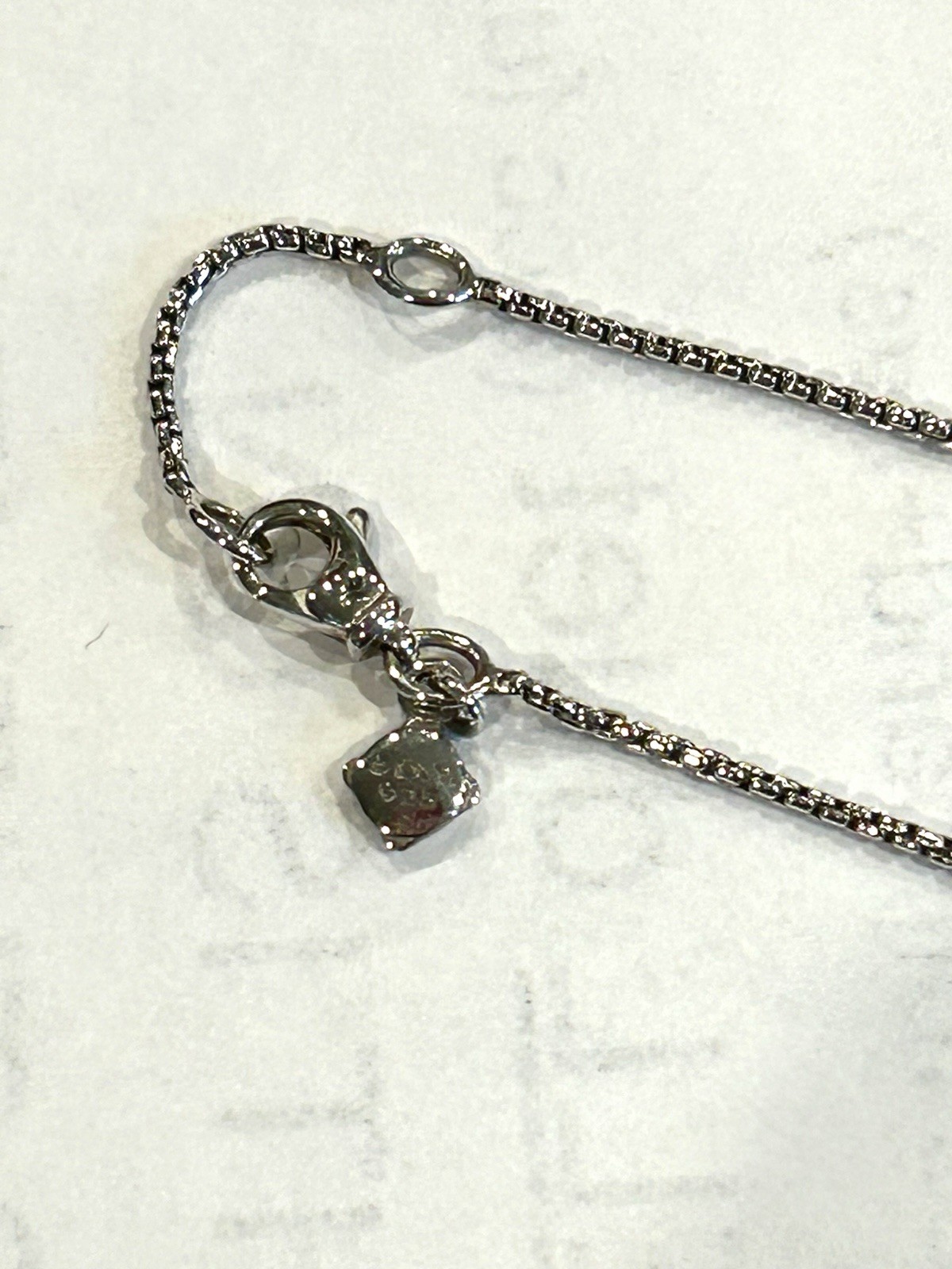 David Yurman PENDANT NECKLACE Sterling Silver w Diamonds, 14.5mm. 17 length