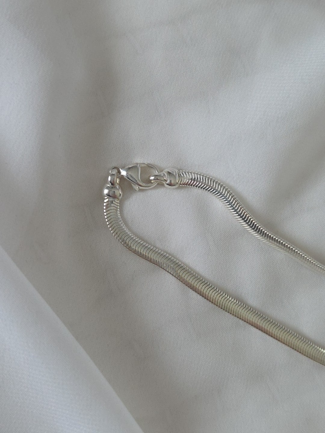 Schofer Sterling Silver Snake Chain Necklace Marked 925 ~ 16″ ~ 5mm
