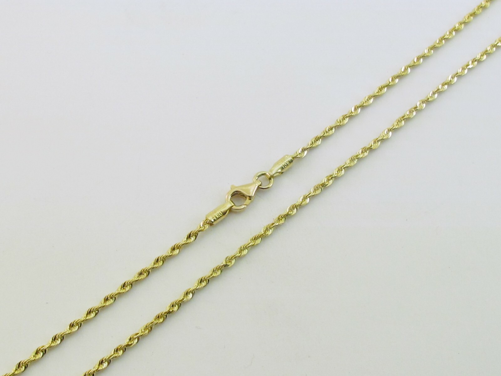 14k Solid Yellow Gold Diamond Cut Rope Chain 1.2 mm, 1.5 m, 2 m , 2.3 m , 2.5 mm