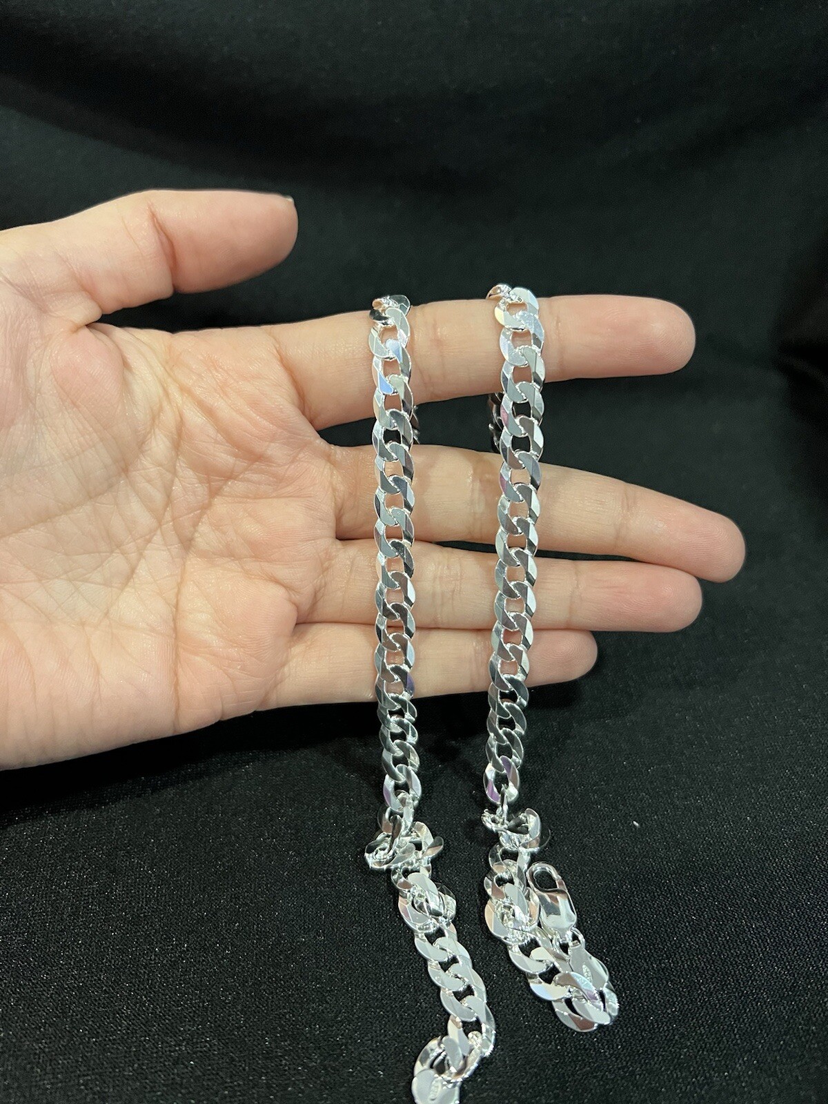 without packaging 925 Sterling Silver Mens Womens Curb Cuban Link Chain G2U