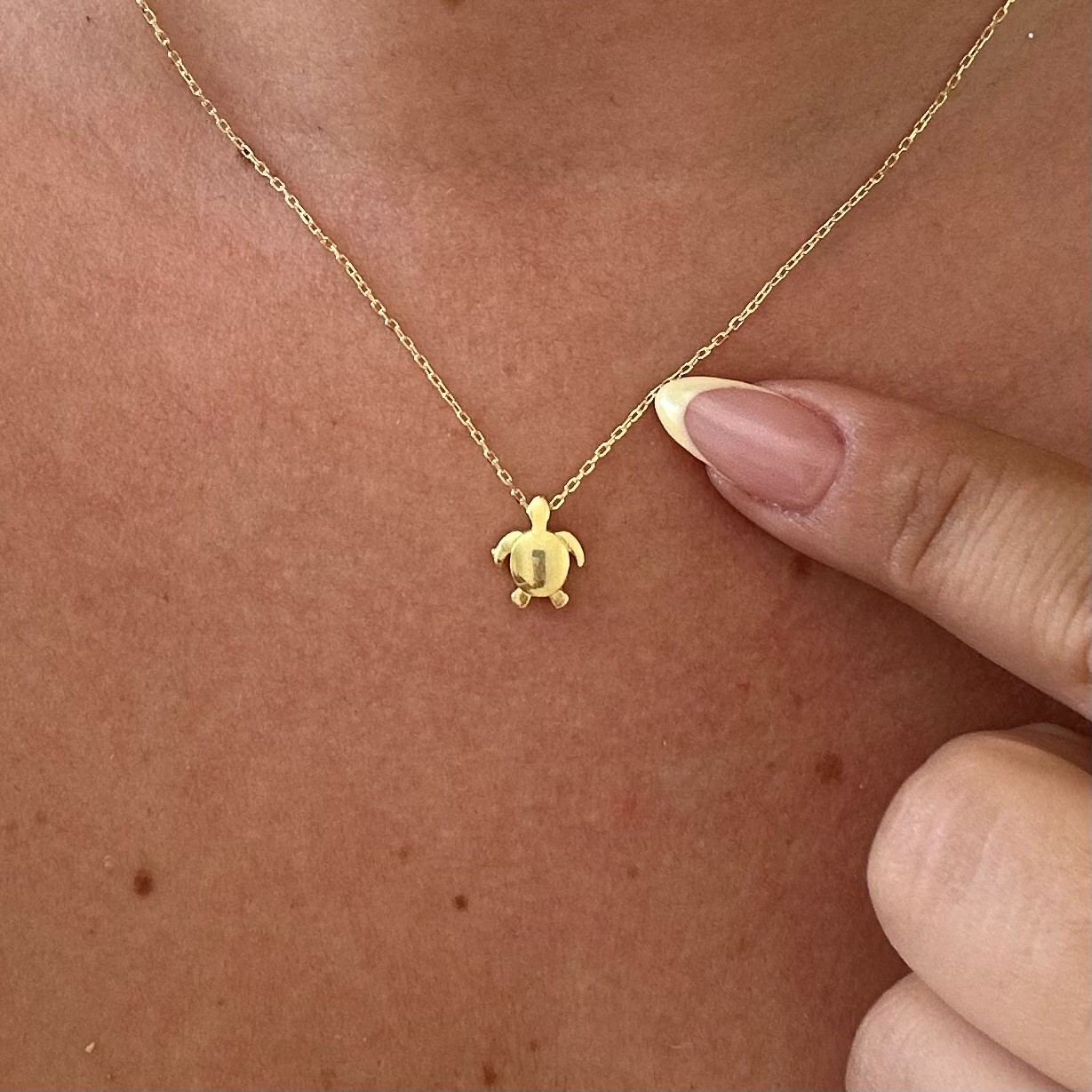14k Gold Turtle Necklace Sea Turtle Pendant Jewelry Gift for Her, Women, Ladie’s