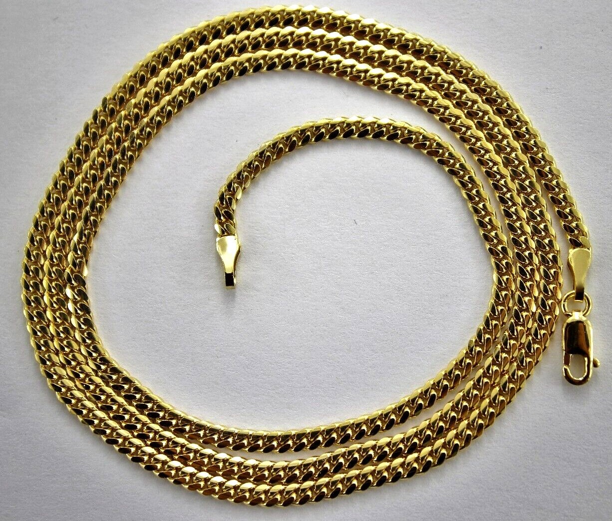 10K Solid Yellow Gold 2.5m Miami Cuban Link Chain Necklace Bracelet 7″ – 30″