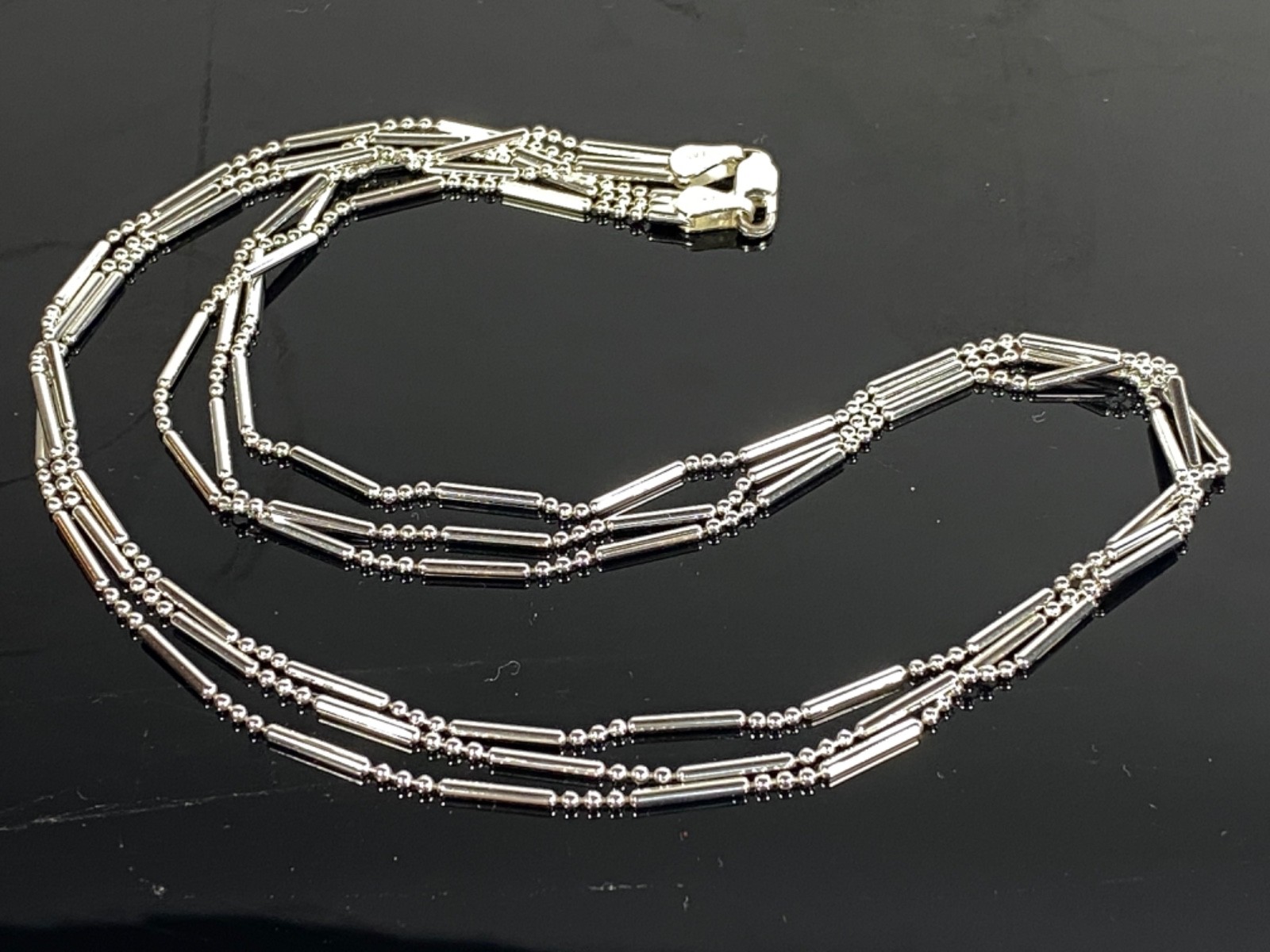 STERLING SILVER 925 Italy FAS 3-Strand Necklace 11.2g / 18″