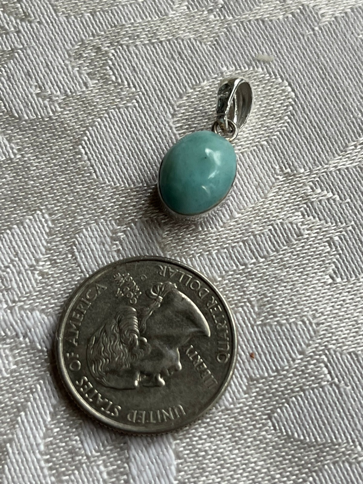 925 Sterling Silver Reversible Pendant Double-sided Bezel Set Blue Green & Pink
