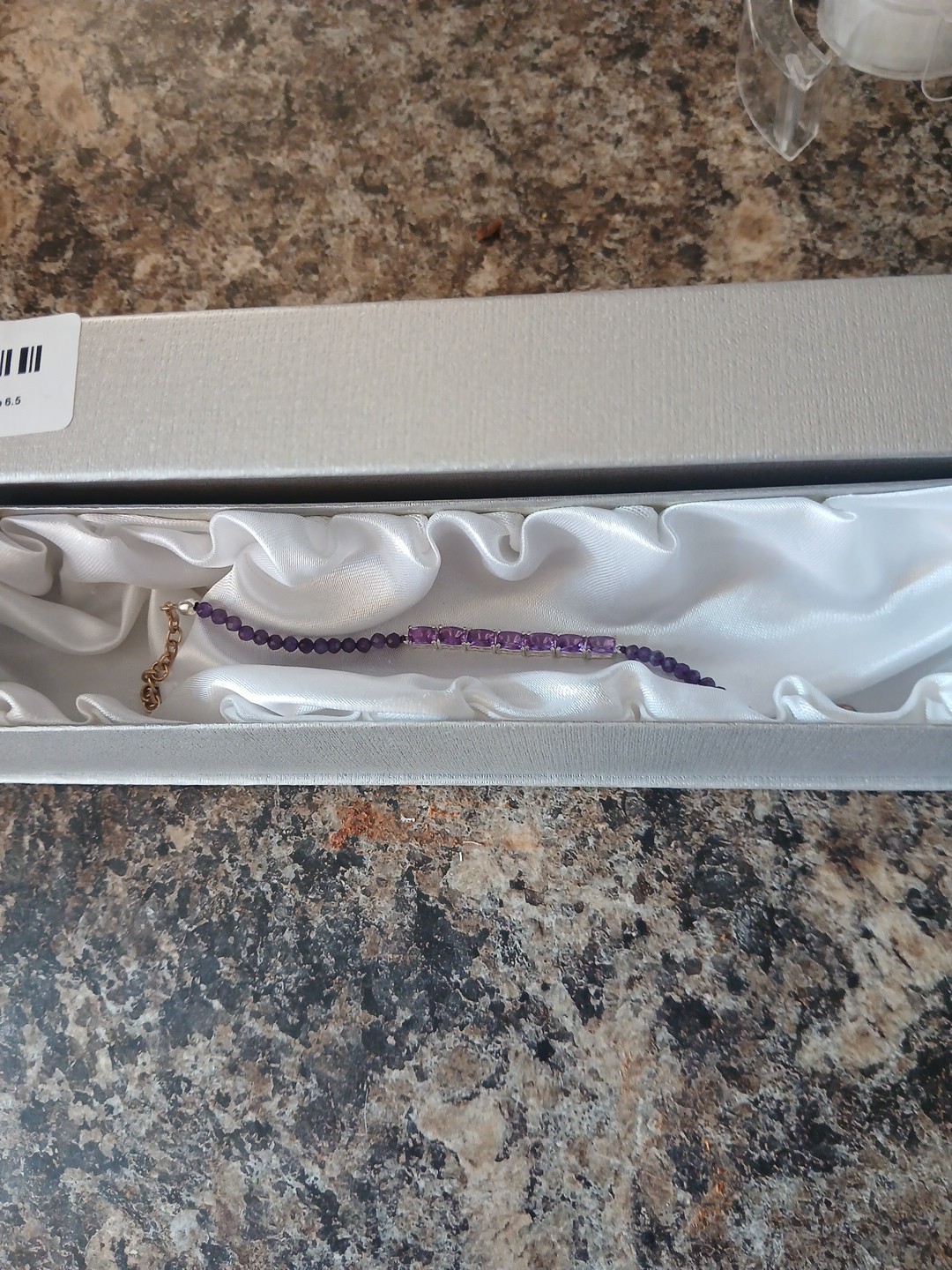 African Amethyst gemstone 925 SS bracelet, jewelry , 10. 10 ctw, Retail $149.95,