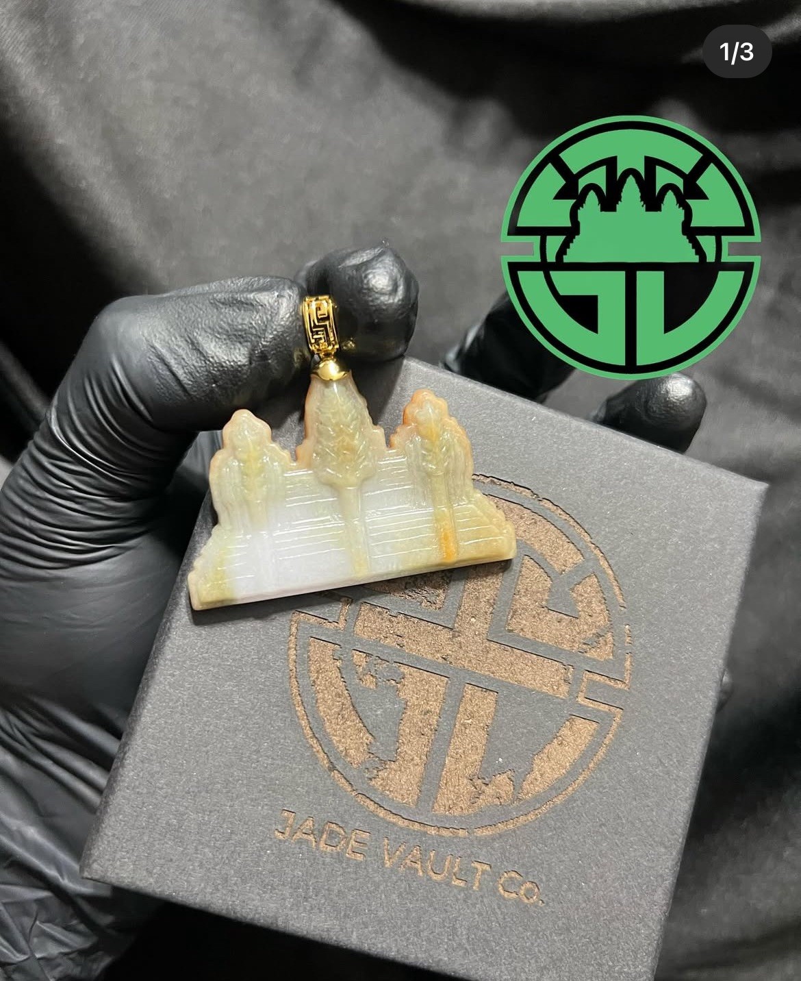 Cambodian Angkor Wat Jade Pendant