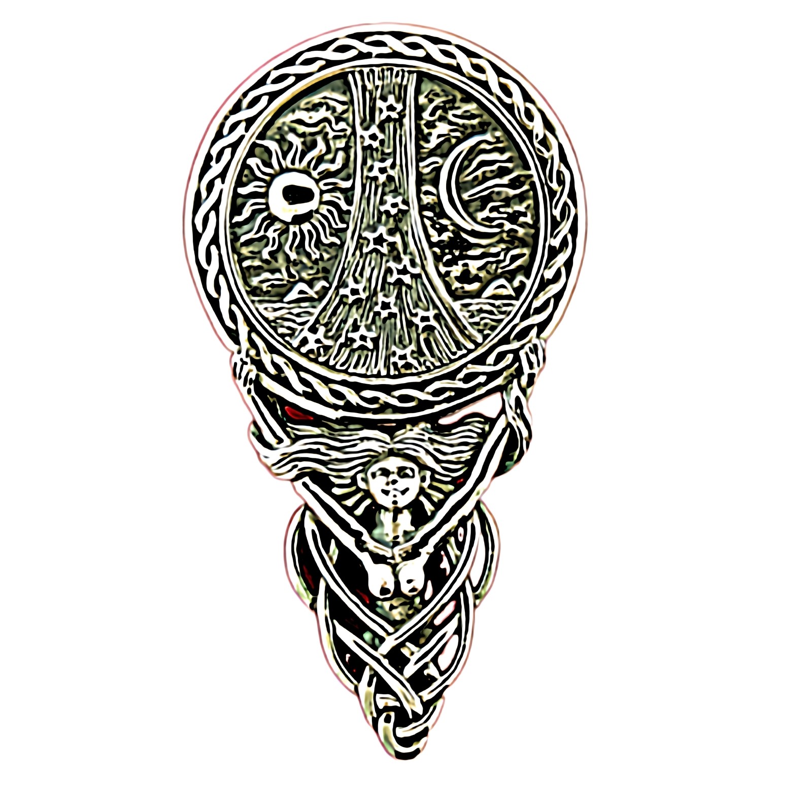 Peter Stone Celestial Mother Sterling Silver Pendant