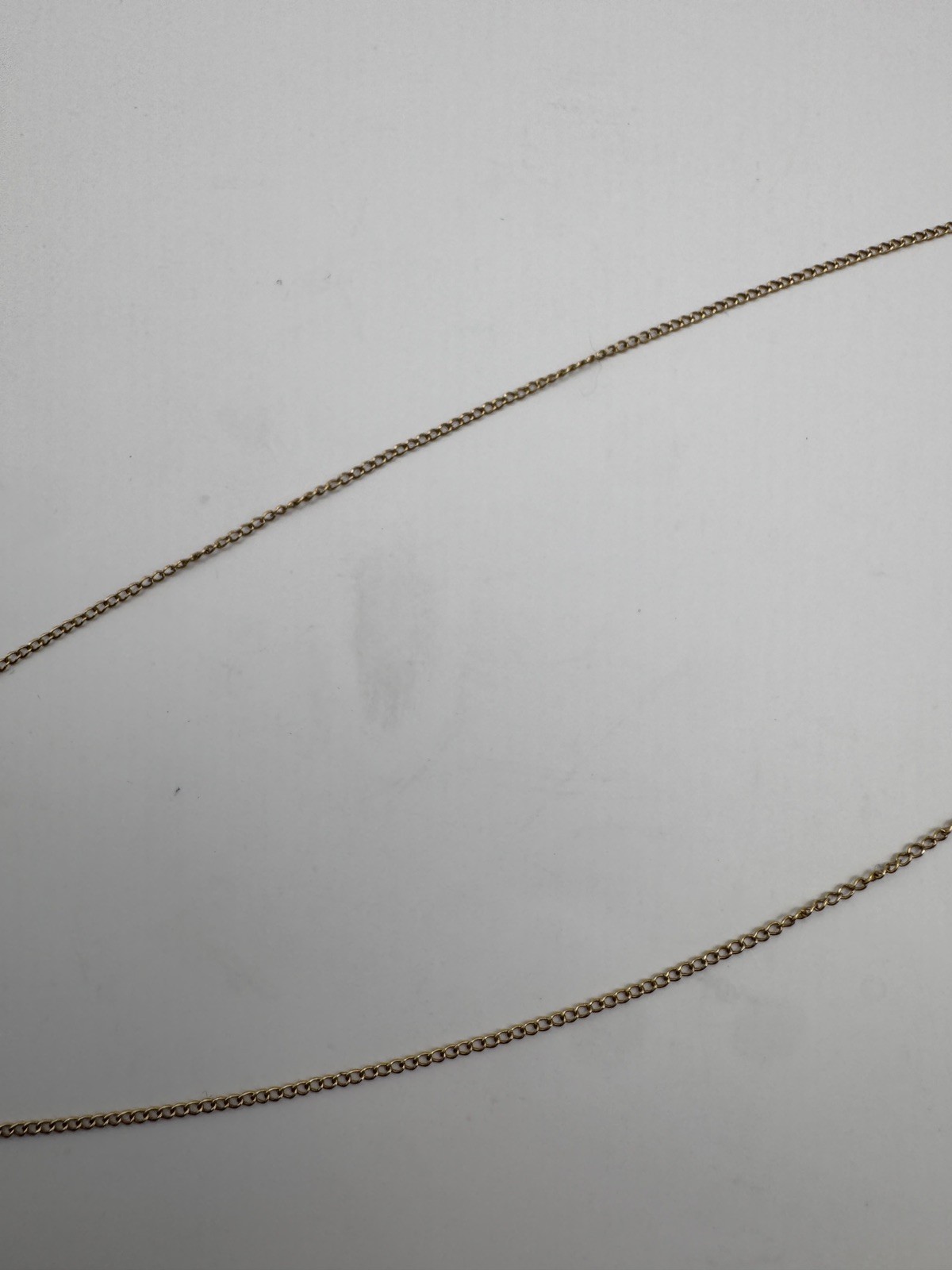 14k Yellow Gold Cable Chain Necklace, Spring Ring Clasp, No Stone