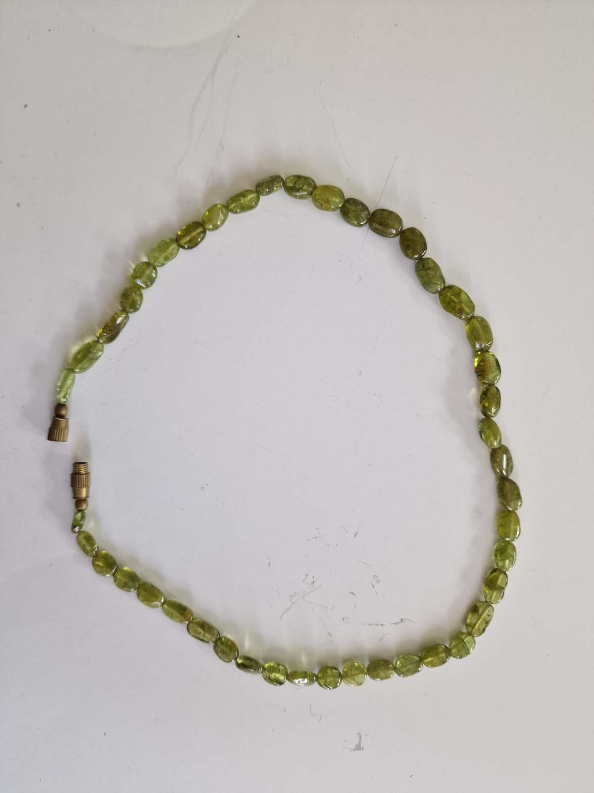 Necklace genuine peridot, cooker fit, vintage, minimalist style
