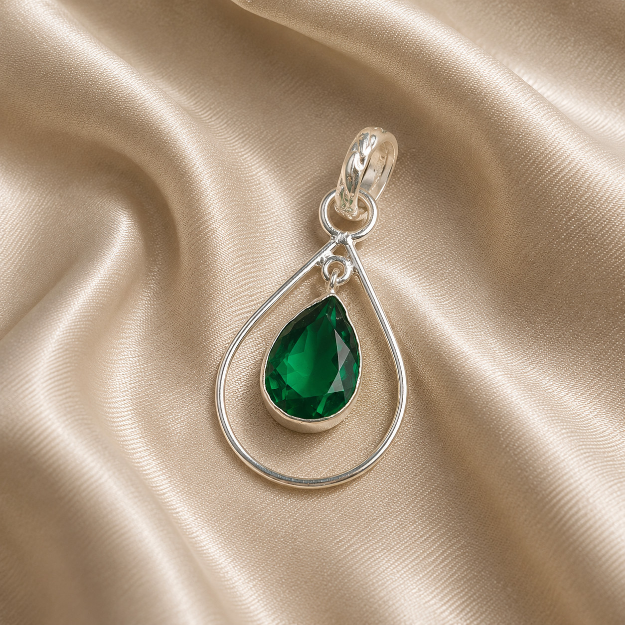 Chrome Diopside Gemstone 925 Solid Silver Handmade Pendent 1.60″ Gift For Her