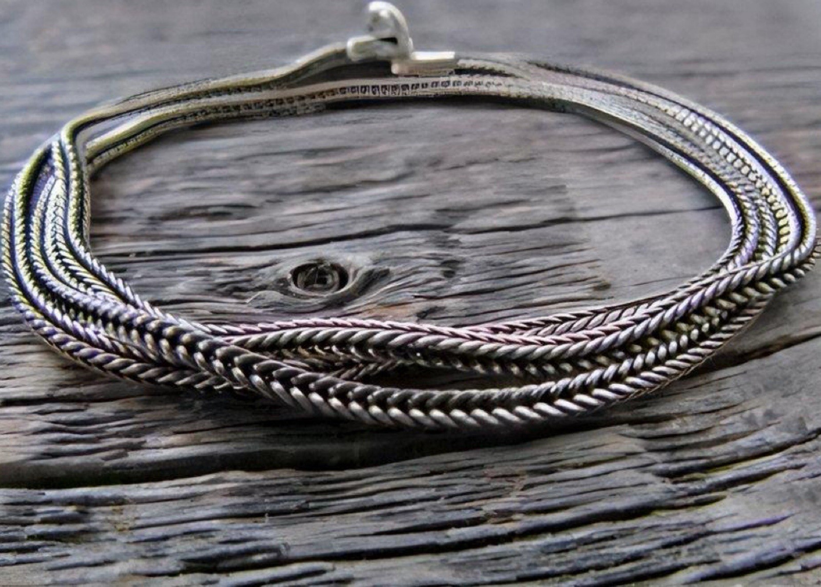 Oxidized 925 Bali Sterling Silver Chain Necklace 16-36″ Dragonbone Foxtail Wheat