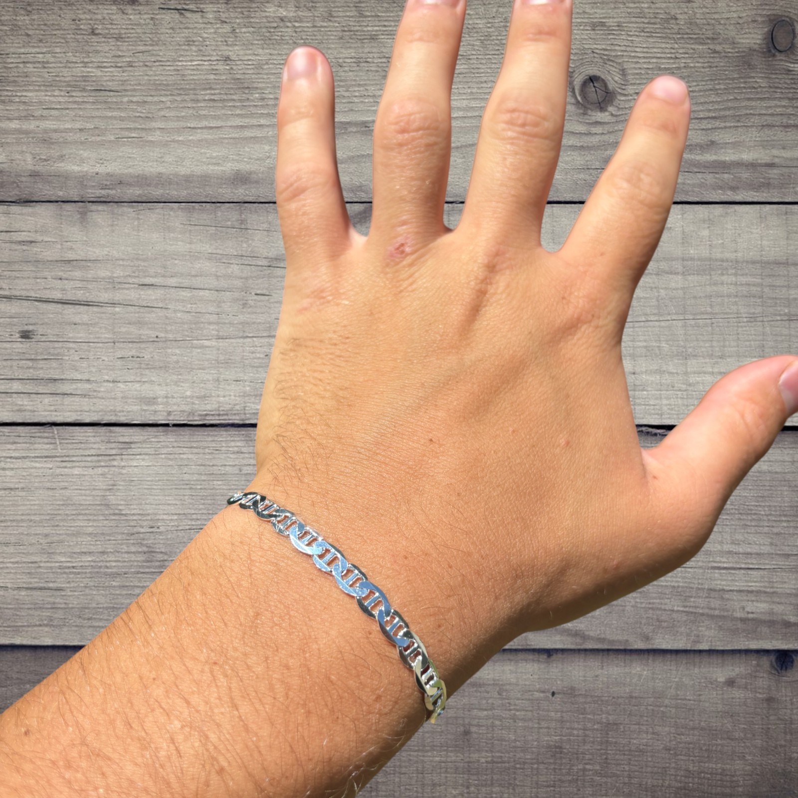 5mm Mariner Link Bracelet – Real Solid 925 Sterling Silver Or 14k Gold Vermeil
