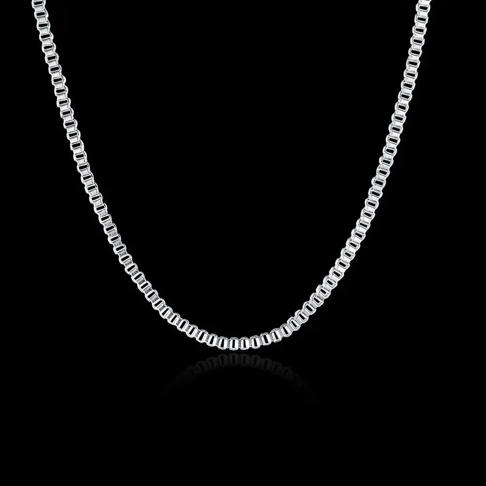 925 Sterling Silver Necklace 16/18/20/22/24 inches fine 1.5MM Box chain