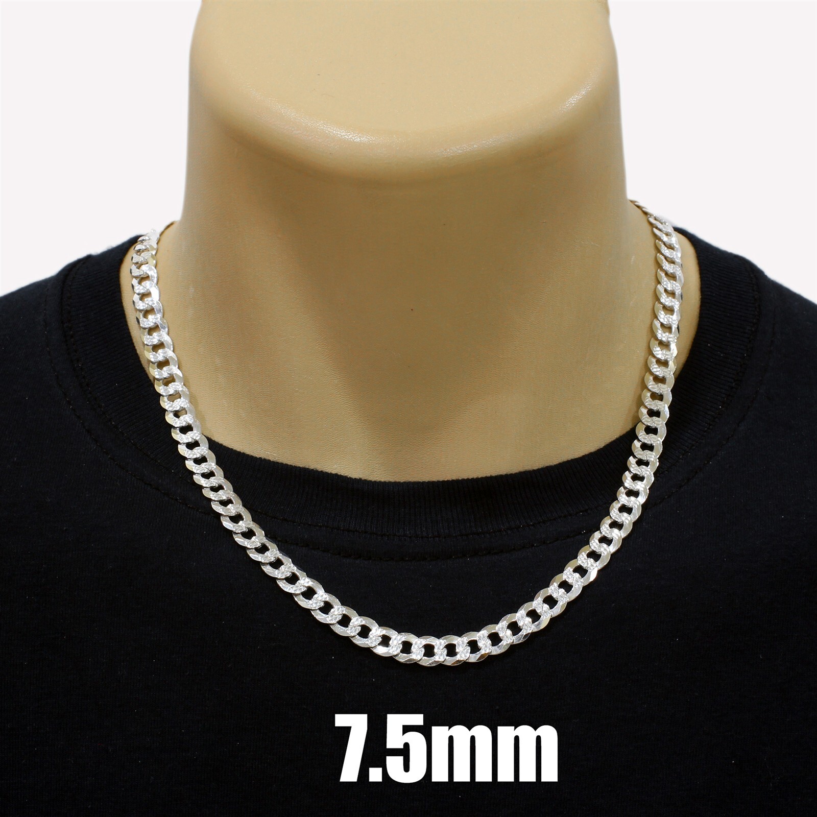 Guaranteed 925 Sterling Silver Miami Cuban Chain Necklace Men’s Jewelry