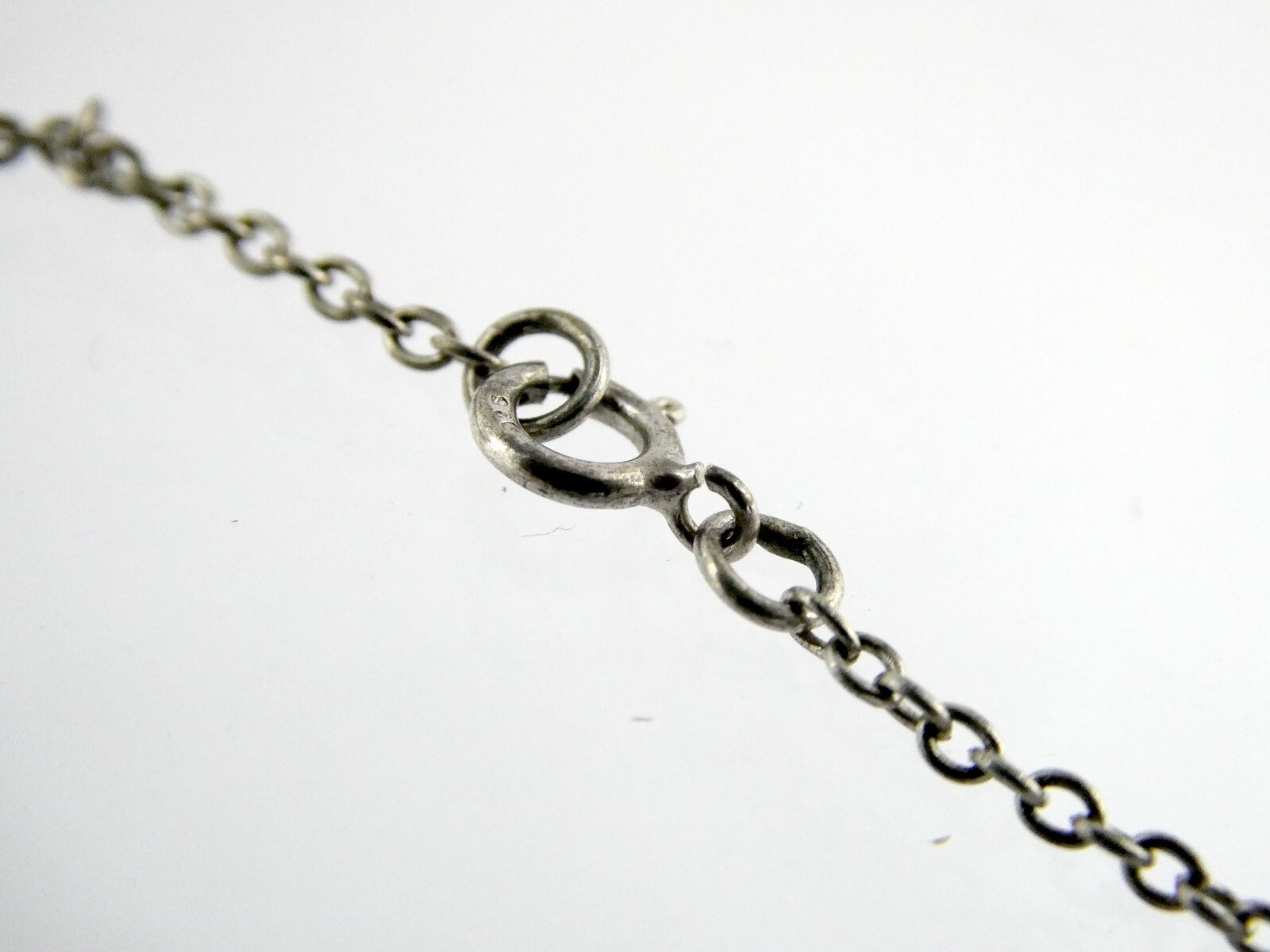 Sterling Silver Cable Chain Necklace 925 17 Inch Length 2g .78mm Thickness