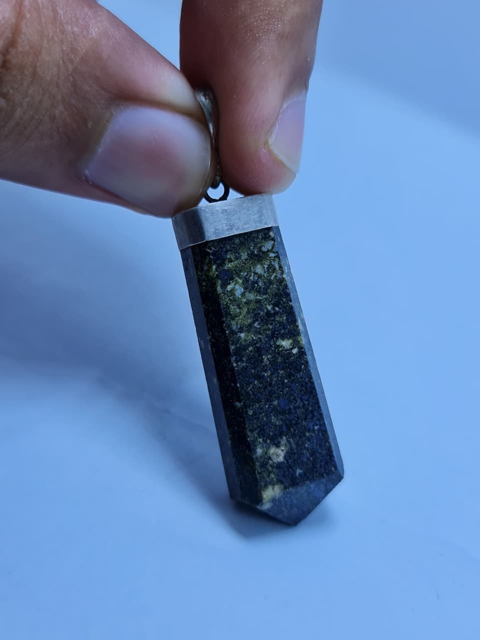 Top Quality Stone Epidote Pendants 925 Sterling Silver Gemstone Pendant