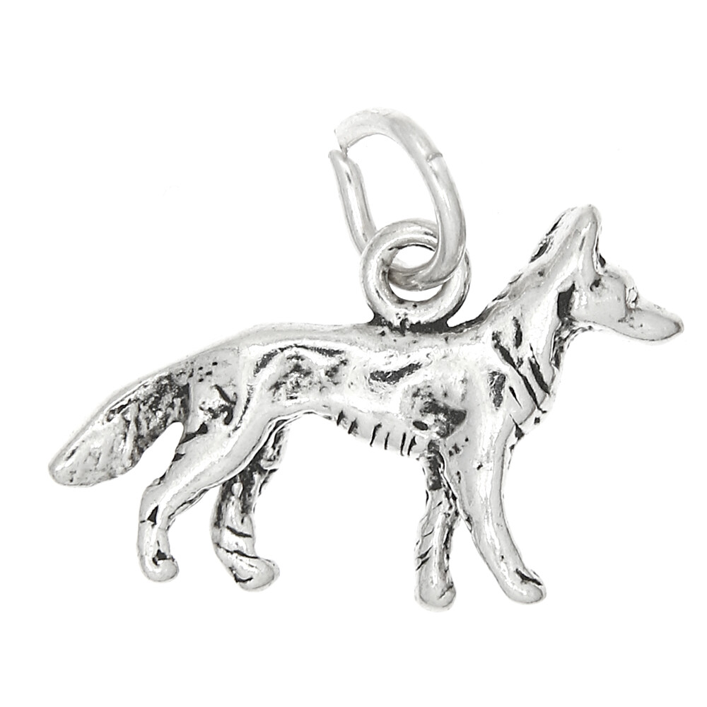 Sterling Silver Small 3D German Shepherd Charm or Pendant