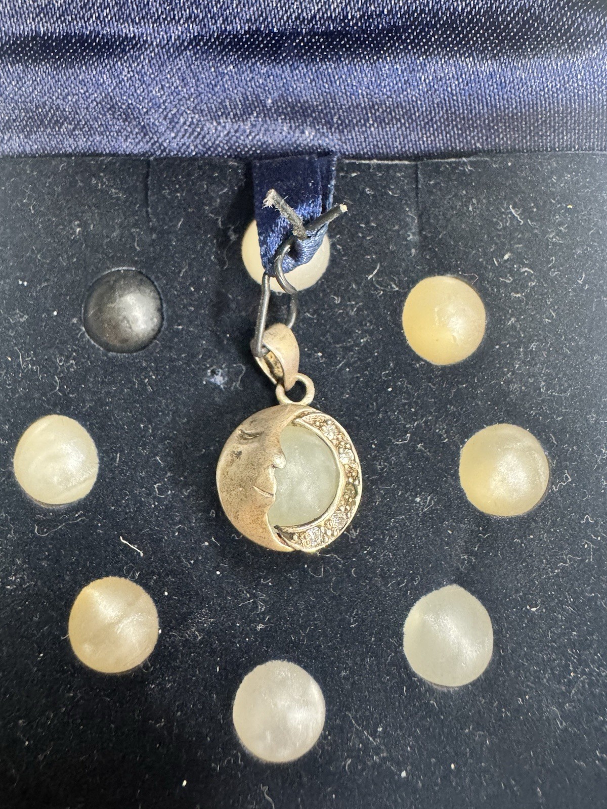 Del Sol Pearls Sterling Silver Moon Color Change Solar Plastic “Pearl” Necklace