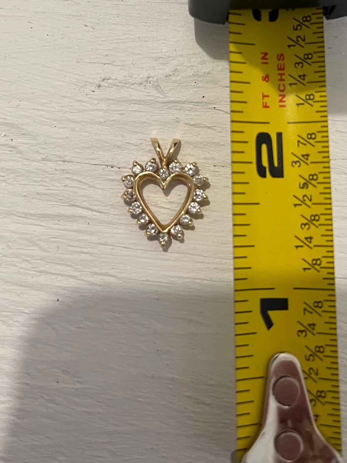 14k Gold and Diamond Heart Pendant