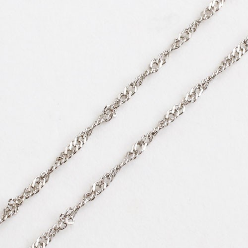 Pt999 Solid Platinum 2.2g 0.9mm Singapore Chain Necklace 20″ Japan Mint Hallmark