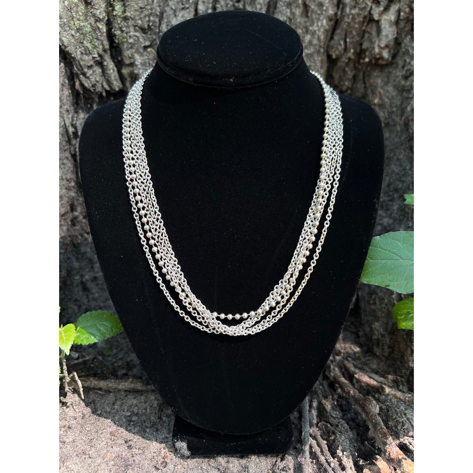 VTG LAGOS Caviar 925 SS 18K Multistrand 27.5″ 58g Necklace