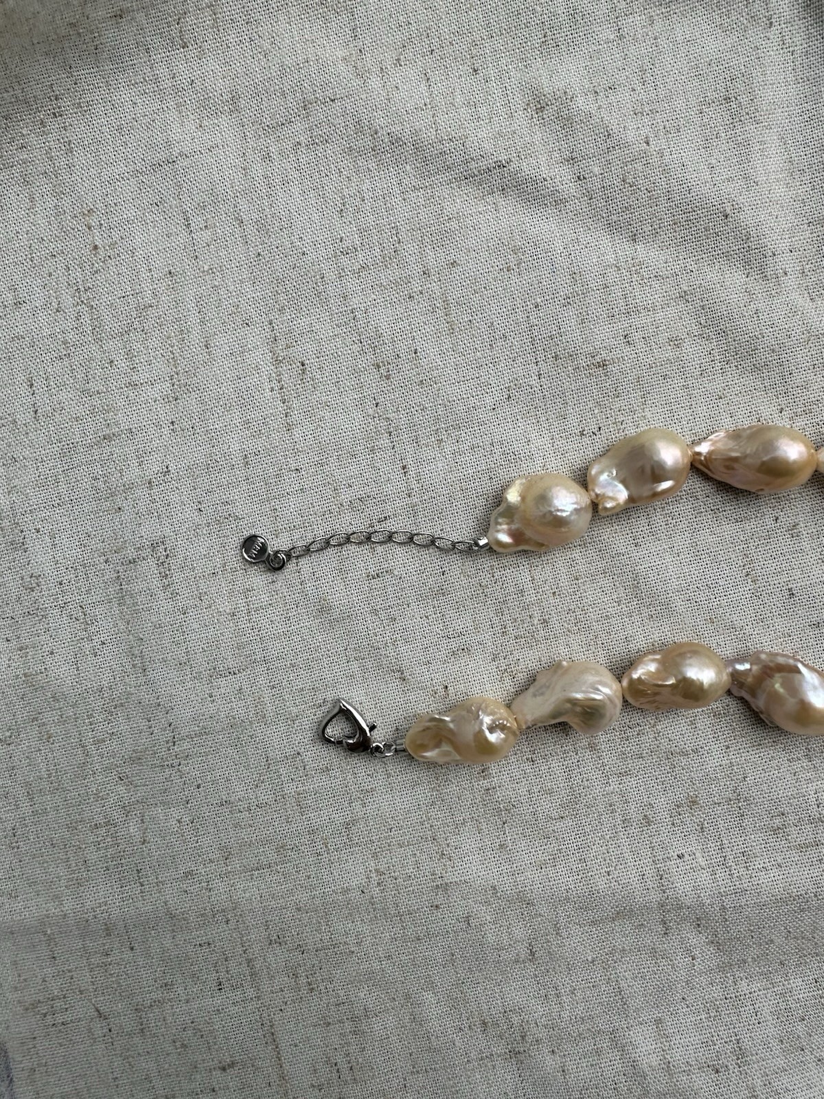 Genuine Natural Pink Freshwater Baroque Pearl Necklace 17-18.5” Gift Box New