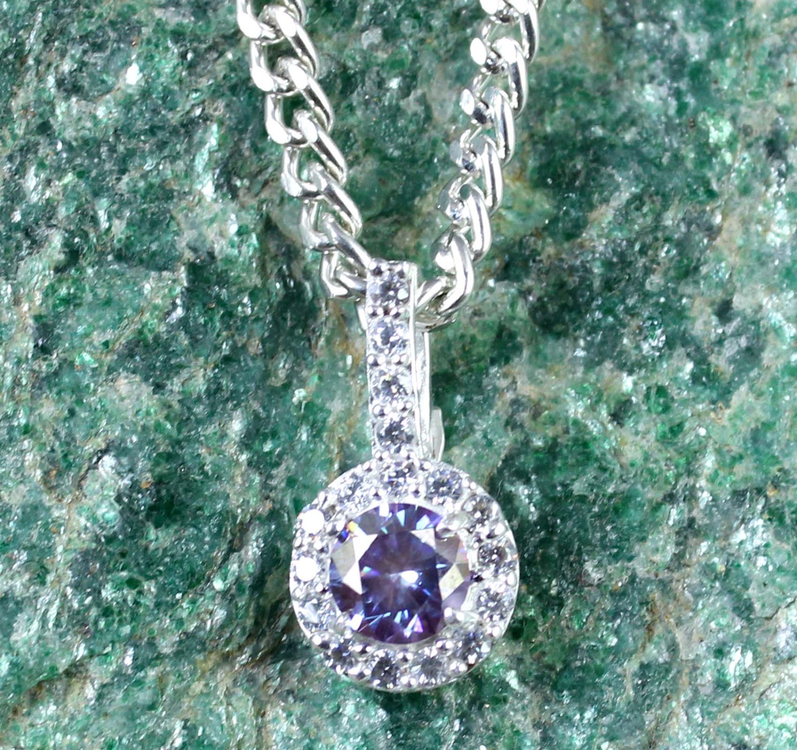 Certified Purple Diamond Solitaire 1.16 Ct Round Brilliant Cut Pendant See Video