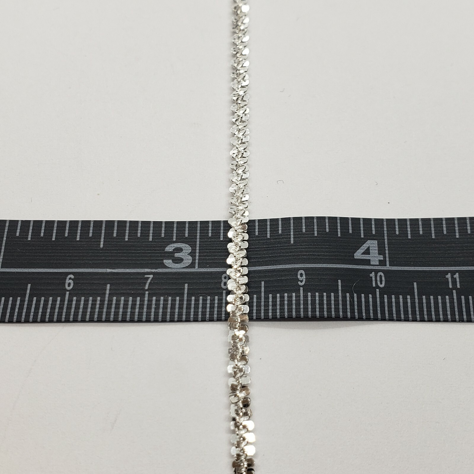 Sterling Silver Sparkle Rock Chain Necklaces & Bracelets 2.5mm Diamond Cut 7-24″