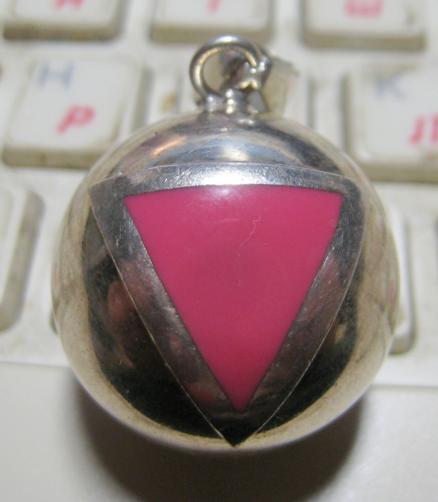Pendant Fine Silver .925 with Stone 15g Very Good