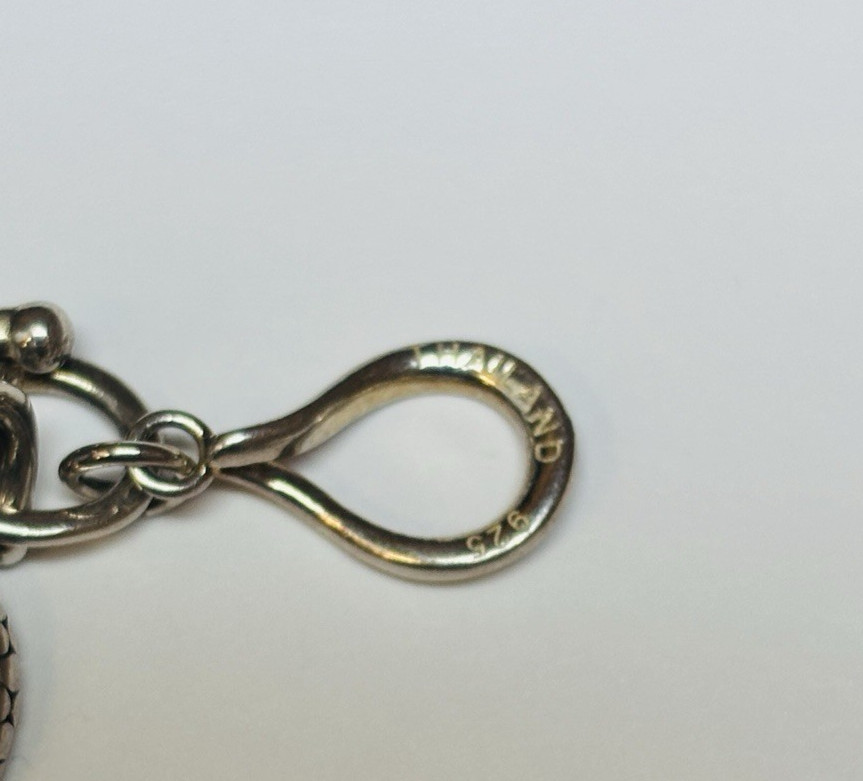 Michael Dawkins Sterling 925 Silver Pearl Station Necklace 17.5 in – 2.1