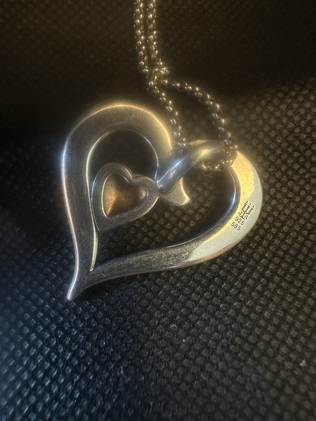 James Avery Joy of My Heart Pendant 14K Gold/ Sterling Silver/necklace