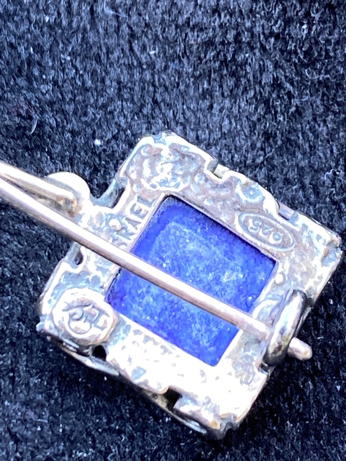 .925 Sterling Silver Lapiz Lazuli Earrings (G&H)