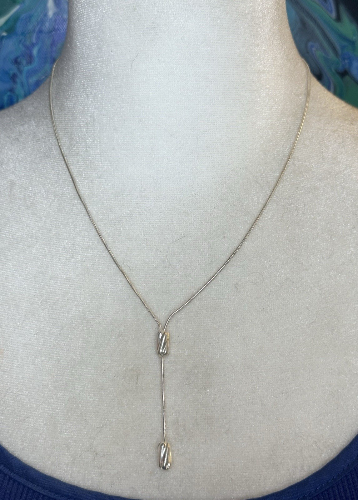 Cool Modern Adjustable Beaded Snake Chain 925 Sterling Silver 18 In Necklace