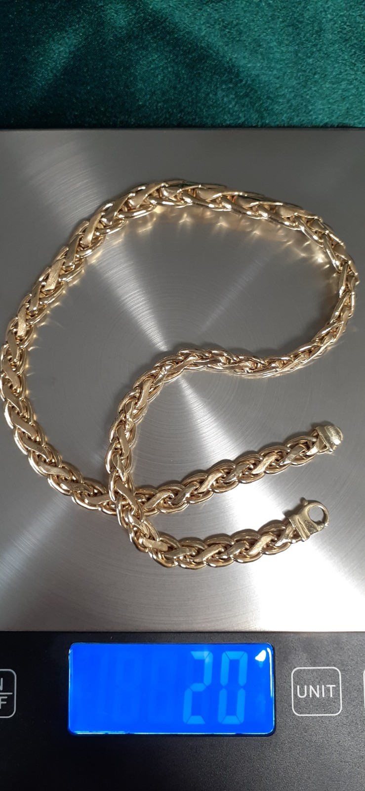14K Gold Milor Italy Serpentine Graduated Thick Flat Woven Chain 17″Necklace 20G