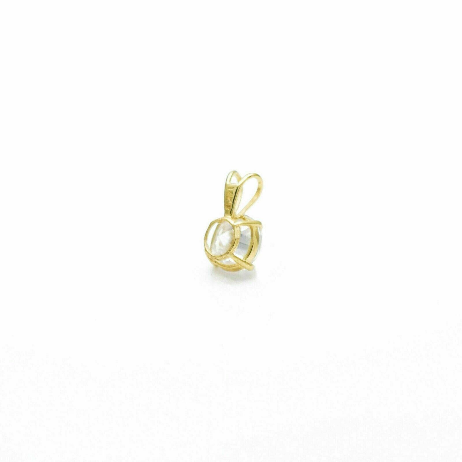 2 Ct Round Cut Solitaire Moissanite Pendant Necklace In 14k Yellow Gold Finish
