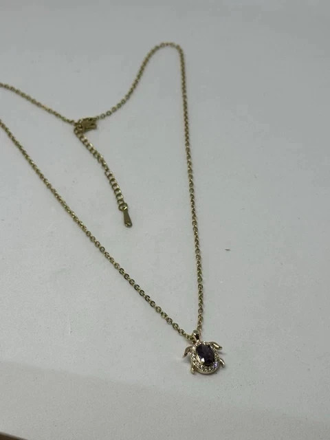 Lab Created Amethyst Halo Set Turtle Pendant 2.00Ct Oval 14k Yellow Gold Plated