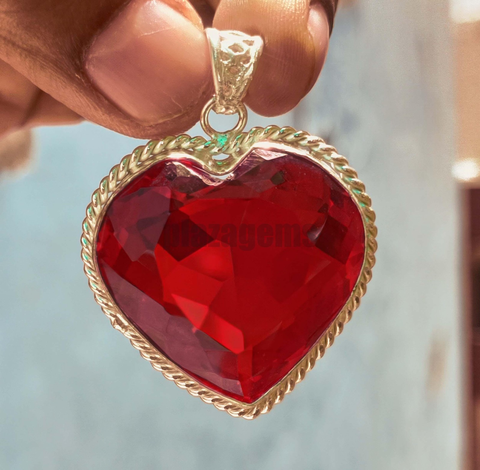 110 Ct Natural Blood Red Mozambique Ruby Pendant Flawless CERTIFIED