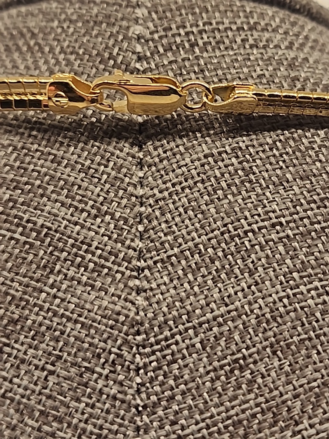 Moda 18k Yellow Gold Plated Bronze 4mm Omega 18″ Necklace JTV Italy BEC368-18