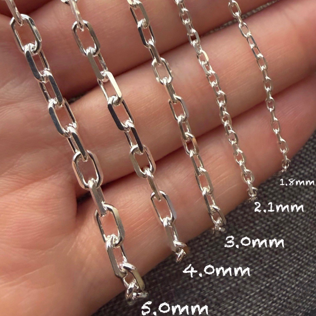 Sterling Silver Mariner Anchor Chain Necklace 1mm 2mm 3mm 4mm 5mm 7-30″ Unisex
